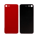 CACHE-IPSEROUGE - Vitre arrière (dos) iPhone SE coloris rouge en verre