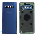 CACHE-S10BLEU - Face arrière vitre du dos bleu Samsung Galaxy S10 SM-G973