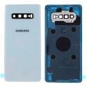 CACHE-S10PLUSBLANC - Face arrière vitre du dos blanc Samsung Galaxy S10+ SM-G975