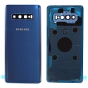 CACHE-S10PLUSBLEU - Face arrière vitre du dos bleu Samsung Galaxy S10+ SM-G975