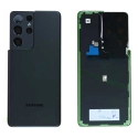 CACHE-S21ULTRANOIR - Cache batterie vitre arrière origine Samsung Galaxy S21 Ultra coloris noir