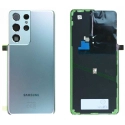 CACHE-S21ULTRASILVER - Cache batterie vitre arrière origine Samsung Galaxy S21 Ultra coloris gris silver