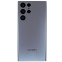 CACHE-S22ULTRAGRIS - Cache batterie vitre arrière origine Samsung Galaxy S22 Ultra coloris gris graphite