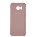 CACHE-S7EDGEROSE - Face arrière vitre du dos Samsung Galaxy S7-Edge SM-G935 coloris rose 
