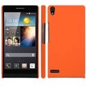 CASYASCENDP6ORANGE - Coque rigide Orange pour Huawei Ascend P6 aspect mat toucher rubber gomme