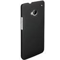 CASYNOIR-ONE - Coque arrière noire rubber toucher gomme HTC One