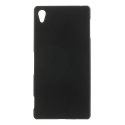 CASYNOIRXPZ3PLUS - Coque rigide Noire pour Sony Xperia Z3-Plus aspect mat toucher rubber gomme