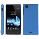 CASYXPELBLEU - Coque rigide Bleue pour Sony Xperia L aspect mat toucher rubber gomme