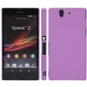 CASYXPZVIOLET - Coque rigide violet pour Sony Xperia Z aspect mat toucher rubber gomme
