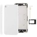 CHASSIS-IP5CBLANC - Chassis complet iPhone 5c coloris blanc avec tiroir SIM et boutons
