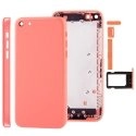 CHASSIS-IP5CROSE - Chassis complet iPhone 5c coloris rose avec tiroir SIM et boutons