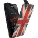 CHICUKXPM - Etui a rabat drapeau anglais pour Sony Xperia M