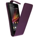 CHICXPERIAMVIOLET - Etui violet à rabat avec fermeture magnétique pour Sony Xperia M