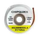 CHIPQUIK-TRESSE15 - Tresse à dessouder en cuivre CHIPQUIK de 1,5 mm sans nettoyage