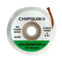 CHIPQUIK-TRESSE20 - Tresse à dessouder en cuivre CHIPQUIK de 2 mm sans nettoyage