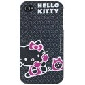 CHKITTYIP4-NOTEL - Coque rigide Hello Kitty pour Iphone 4 avec motifs gris