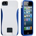 CMPOPID-IP5-BLANBLEU - Coque Case-Mate POP porte cartes pour Apple iPhone 5s et 5 Blanc Bleu