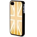 COVALUUKGOLDIP4 - Coque rigide aluminium brossé gold motif  drapeau UK pour Apple iPhone 4s