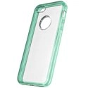 COVGLASSIP5VERT - Coque plexiglass et contour bumper vert iPhone 5