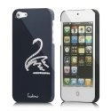 COVIP5SWANNOIR - Coque iPhone SE et 5s noire rigide avec cygne en strass