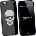 COVMIROIRIP5SKULL-NO - Coque arrière miroir noir motif Skull pour iPhone 5