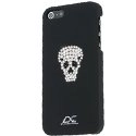 COVSKULLSTRASSIP5NO - Coque Crystal Strass skull tête de mort avec des cristaux Swarovski iPhone 5 noire