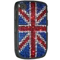 COVSTRASSUK-S8520 - Coque drapeau Anglais Strass pour Blackberry Curve 8520 Union Jack