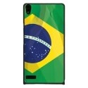 CPRN1ASCENDP6DRAPBRESIL - Coque rigide pour Huawei Ascend P6 avec impression Motifs drapeau du Brésil