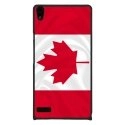 CPRN1ASCENDP6DRAPCANADA - Coque rigide pour Huawei Ascend P6 avec impression Motifs drapeau du Canada