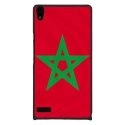 CPRN1ASCENDP6DRAPMAROC - Coque rigide pour Huawei Ascend P6 avec impression Motifs drapeau du Maroc