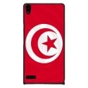 CPRN1ASCENDP6DRAPTUNISIE - Coque rigide pour Huawei Ascend P6 avec impression Motifs drapeau de la Tunisie