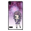 CPRN1ASCENDP6MANGAVIOLETTA - Coque rigide pour Huawei Ascend P6 avec impression Motifs manga fille violetta