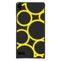CPRN1ASCENDP6RONDSJAUNES - Coque rigide pour Huawei Ascend P6 avec impression Motifs ronds jaunes