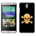 CPRN1DES610SKULLOR - Coque noire pour HTC Desire 610 motif tête de mort Gold