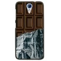 CPRN1DES620CHOCOLAT - Coque rigide noire pour HTC Desire 620 avec impression Motif tablette de chocolat