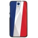 CPRN1DES620DRAPFRANCE - Coque rigide noire pour HTC Desire 620 avec impression Motif drapeau de la France