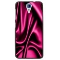 CPRN1DES620SOIEROSE - Coque rigide noire pour HTC Desire 620 avec impression Motif soie drapée rose