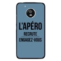 CPRN1MOTOG5APEROBLEU - Coque rigide pour Motorola Moto G5 avec impression Motifs l'apéro recrute bleu