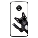 CPRN1MOTOG5CHIENVBLANC - Coque rigide pour Motorola Moto G5 avec impression Motifs chien à lunettes sur fond blanc
