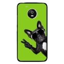 CPRN1MOTOG5CHIENVVERT - Coque rigide pour Motorola Moto G5 avec impression Motifs chien à lunettes sur fond vert