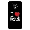 CPRN1MOTOG5COEURBREIZH - Coque rigide pour Motorola Moto G5 avec impression Motifs coeur rouge I Love Breizh