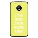CPRN1MOTOG5RAISONJAUNE - Coque rigide pour Motorola Moto G5 avec impression Motifs marre d'avoir raison jaune