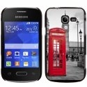 CPRN1POCKET2CABINEUK - Coque rigide noire Galaxy Pocket 2 avec impression Motif cabine téléphonique UK rouge