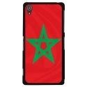 CPRN1Z3PLUSDRAPMAROC - Coque rigide noire pour Sony Xperia Z3-Plus avec impression Motif drapeau du Maroc