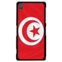 CPRN1Z3PLUSDRAPTUNISIE - Coque rigide noire pour Sony Xperia Z3-Plus avec impression Motif drapeau de la Tunisie