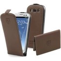 CRPAK0001-S3MAR - Etui à rabat cremieux slim marron et porte-cartes pour Samsung Galaxy S3 i9300