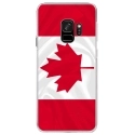 CRYSGALAXYS9DRAPCANADA - Coque rigide transparente pour Samsung Galaxy S9 avec impression Motifs drapeau du Canada