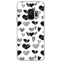 CRYSGALAXYS9LOVE1 - Coque rigide transparente pour Samsung Galaxy S9 avec impression Motifs Love coeur 1