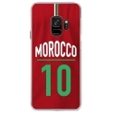 CRYSGALAXYS9MAILLOTMAROC - Coque rigide transparente pour Samsung Galaxy S9 avec impression Motifs Maillot de Football Maroc