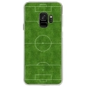 CRYSGALAXYS9TERRAINFOOT - Coque rigide transparente pour Samsung Galaxy S9 avec impression Motifs terrain de football